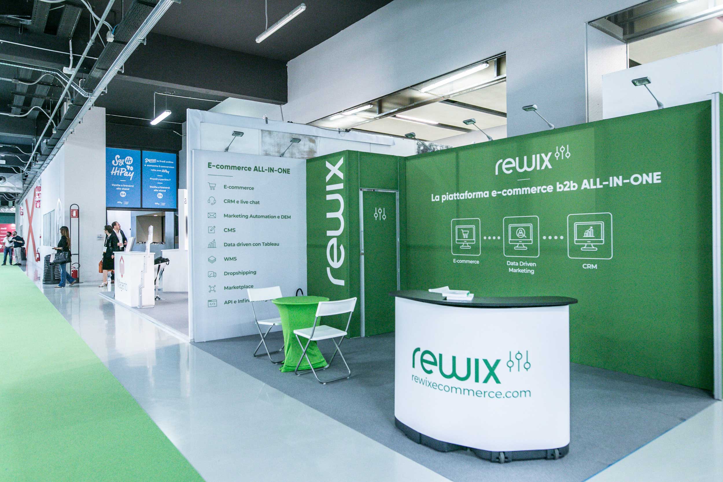 Rewix e-commerce booth at Netcomm forum Milan 2018
